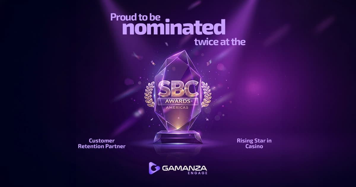 Gamanza Engage celebrates two nominations at the SBC Americas Awards 2026 in the categories Acquisition & Retention Partner and Rising Star in Casino.