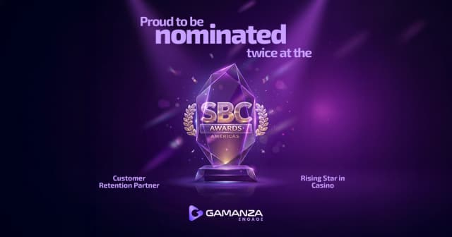 Gamanza Engage celebrates two nominations at the SBC Americas Awards 2026 in the categories Acquisition & Retention Partner and Rising Star in Casino.
