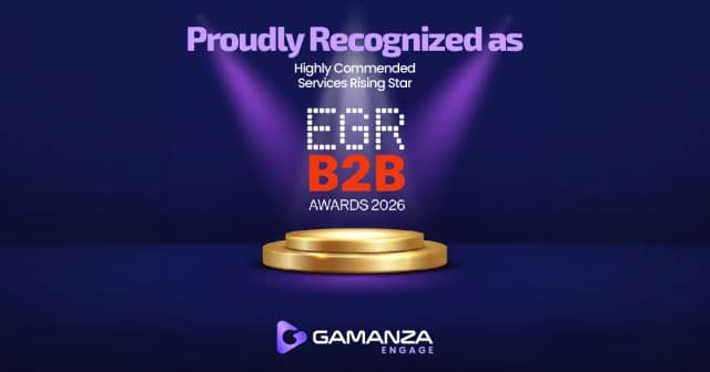Gamanza Engage receives the Highly Commended distinction in the Services Rising Star category at the EGR B2B Awards 2026.